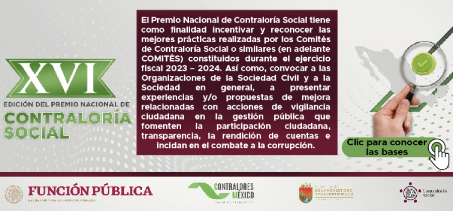 PREMIO NACIONAL DE CONTRALORÍA SOCIAL 2024